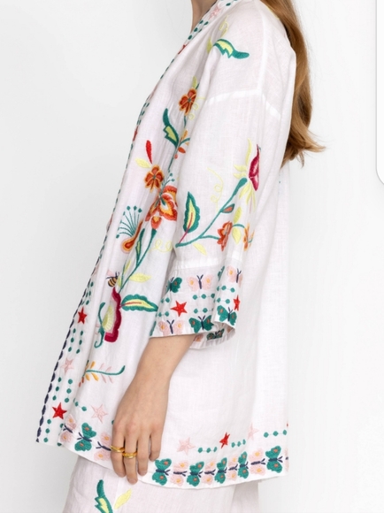 Nwt Johnny Was Linen Kimono   XS - Picture 2 of 12